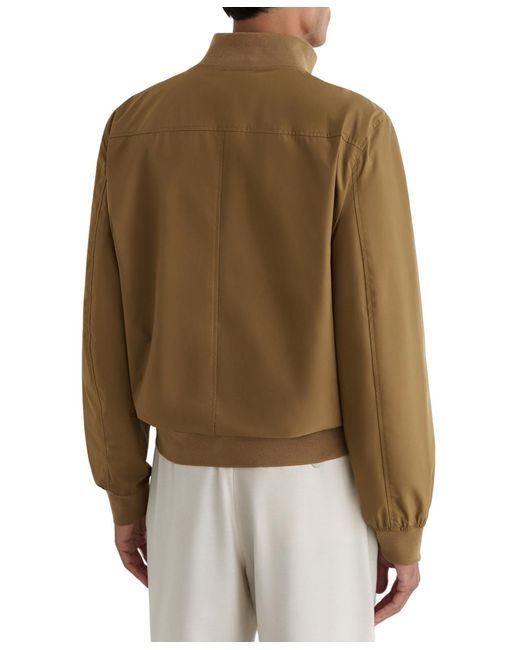 Reiss Brown Latent Button Through Technical Shorts Jacket for men