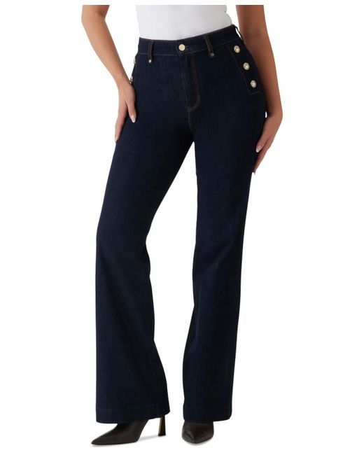 Guess Blue New Faye High-rise Bootcut Jeans