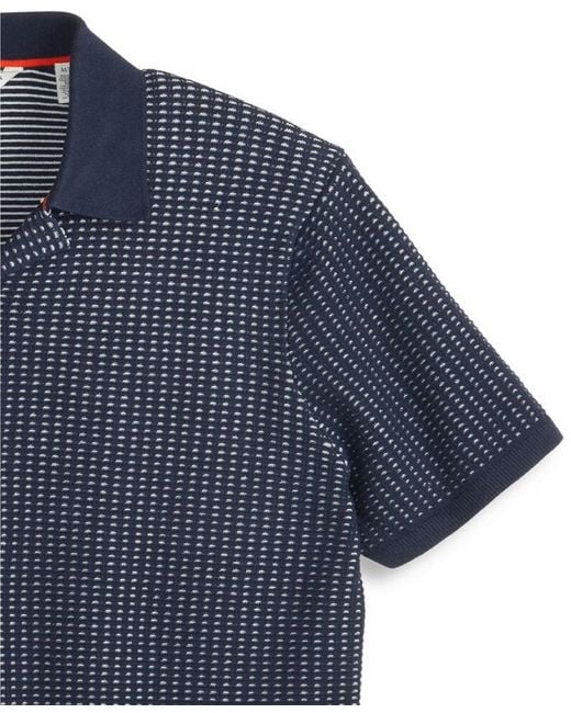 Scotch & Soda Blue Collared Button-front Sweater for men