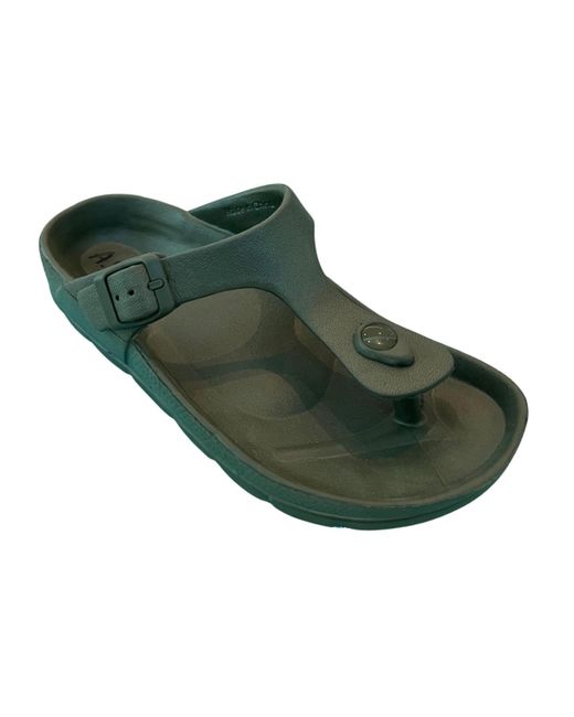 Andrew By Andrew Stevens Green S Comfort Slide Thong Buckle Eva Flat Sandal