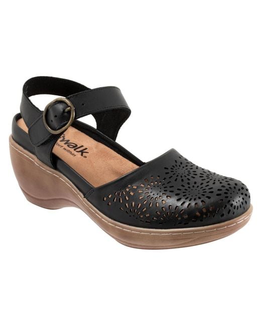 Softwalk® Black Mabelle Perf Clog