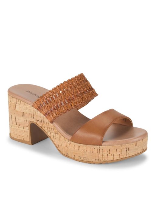 BareTraps Brown Myles Block Heel Sandals