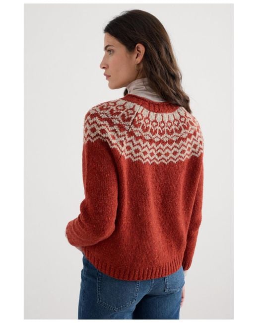 Seasalt Cornwall Red Port Kinnis Sweater Merino