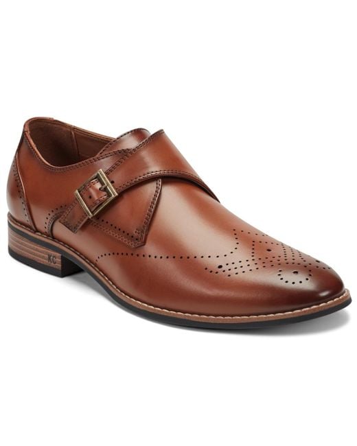 Kenneth Cole Brown Cheer Single Monk Strap Shoe for men