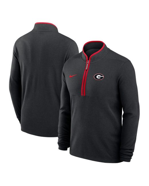 Nike Black Georgia Bulldogs Courtside Victory Dri-fit Half-zip Pullover Sweatshirt for men