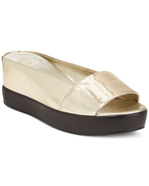 French Connection Metallic Pepper Platform Wedge Sandals