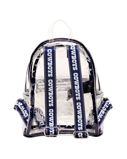 Loungefly Blue And Dallas Cowboys Clear Mini Backpack