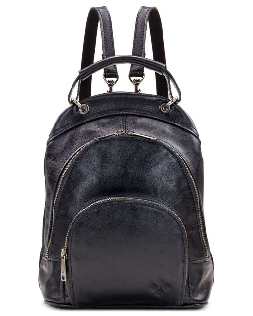 Patricia Nash Black Heritage Leather Alencon Backpack