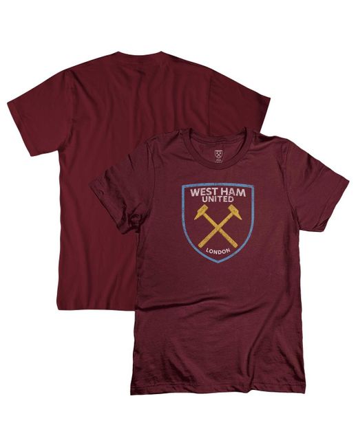 1863fc Red Claret West Ham United Color Badge T-shirt for men