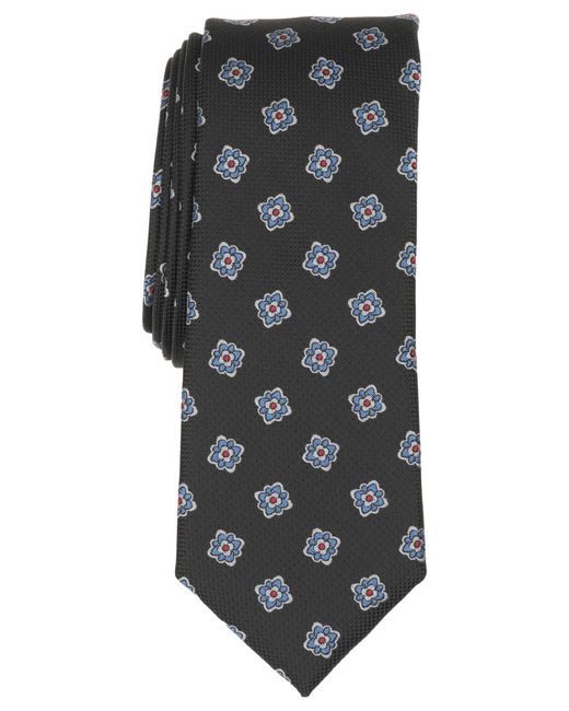 BarIII Gray Mercer Neat Pattern Tie for men