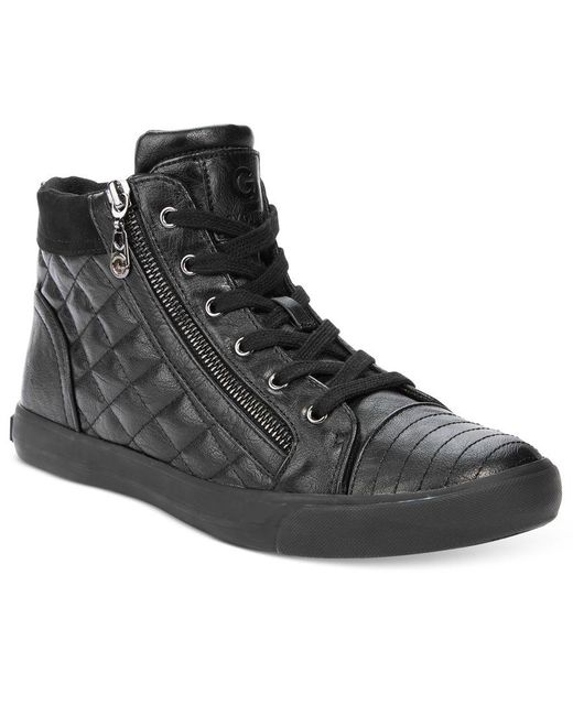 G by Guess Black Orily Quilted High-top Sneakers