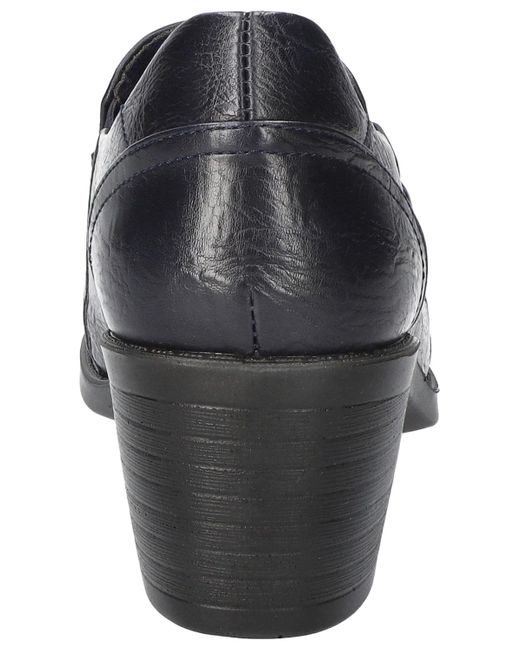 Easy Street Black Lavelle Comfort Block-heel Slip-on Shooties