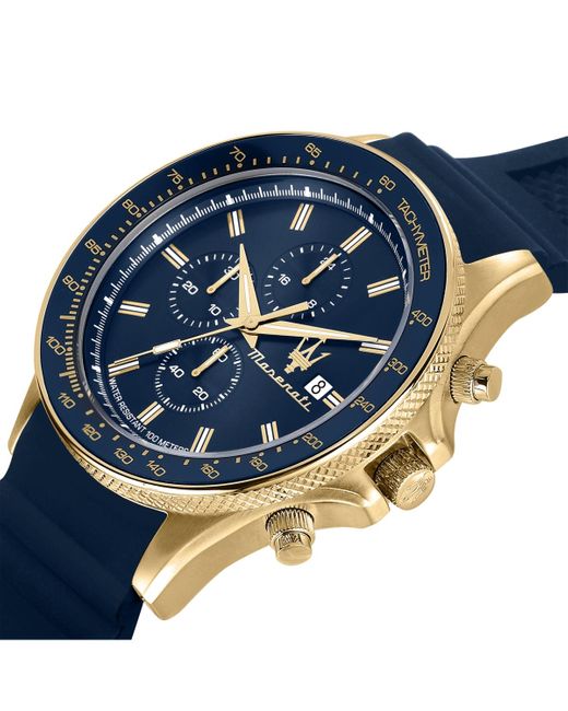 Maserati Blue Chronograph Silicone Watch for men