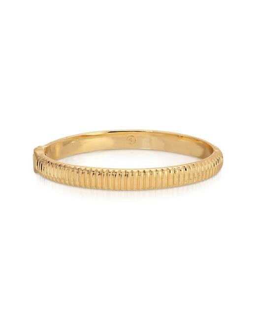 Ettika Metallic Ribbed Stacking Bangle Bracelet