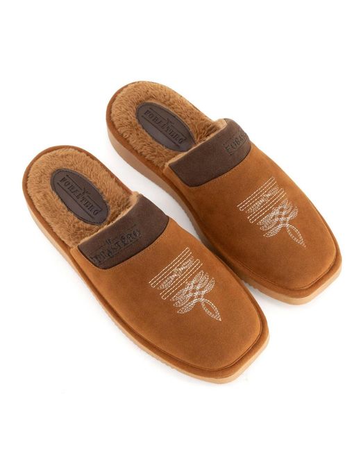 Forastero Brown Suede Slippers for men