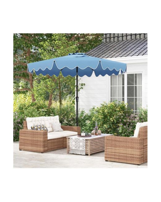 Mondawe Blue 9 Feet Patio Umbrella