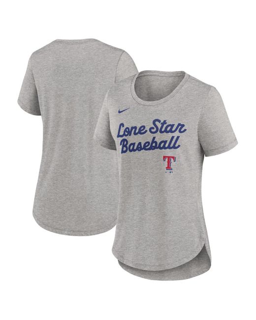 Nike Gray Atlanta Braves Script Tri-blend T-shirt