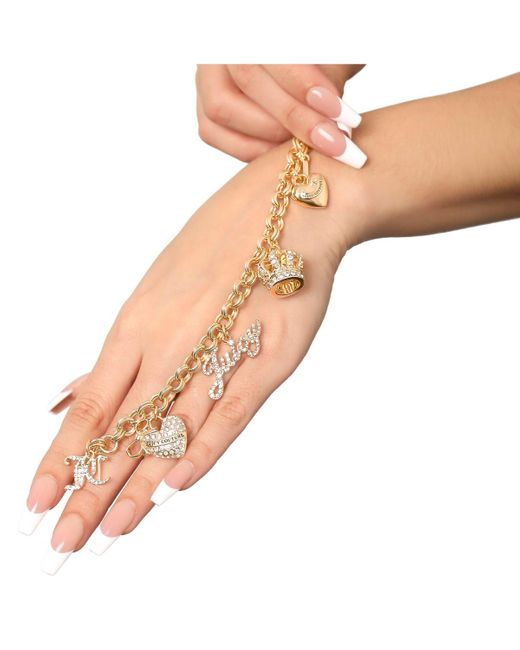 Juicy Couture Metallic Gold-tone Charm Bracelet