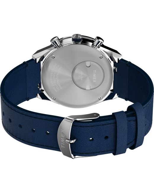 Timex Blue Chronograph Leather Watch for men