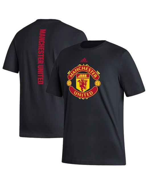 Adidas Blue Manchester United Vertical Back T-shirt for men