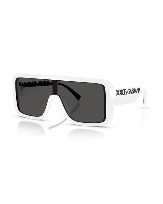 Dolce & Gabbana Black Rectangle Sunglasses
