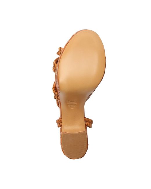 SCHUTZ SHOES Brown Kareena Woven Platform Sandals