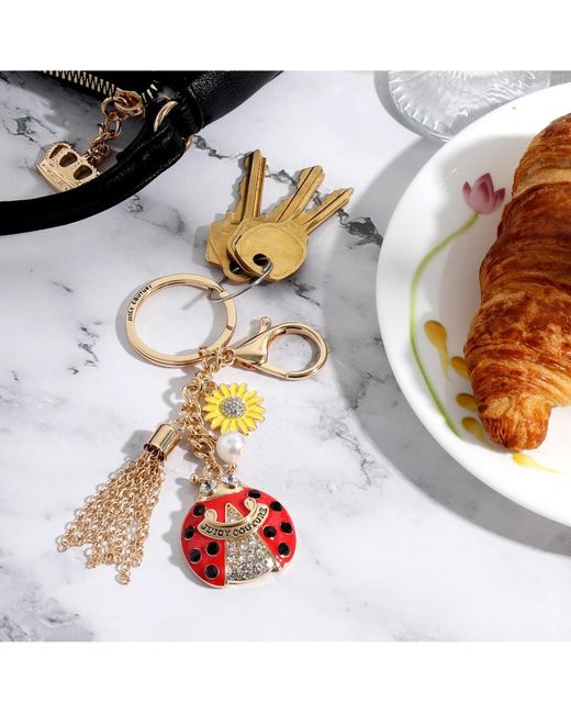 Juicy Couture White Ladybug Keychain