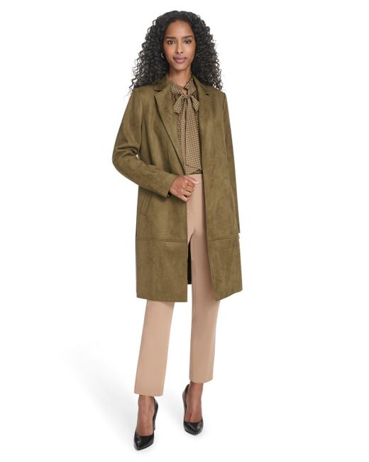 Tommy Hilfiger Green Scuba Suede Long Sleeve Topper