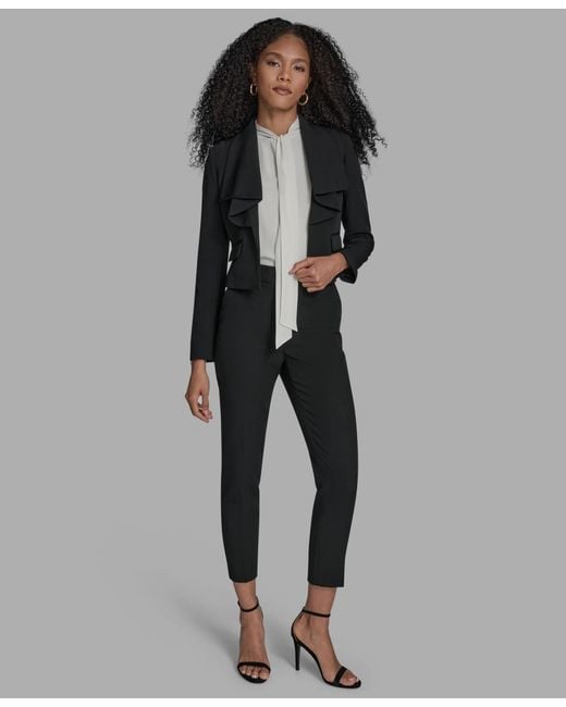 BCBGMAXAZRIA Gray Collar Long Sleeve Jacket