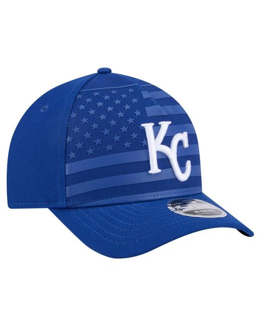 KTZ Blue Kansas City S American Flag 9forty M-crown A-frame Adjustable Hat for men