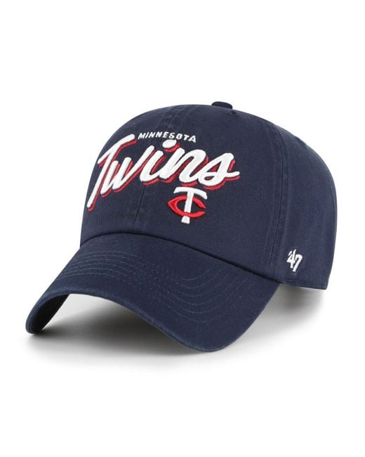 '47 Blue Minnesota Twins Ariana Clean Up Adjustable Hat