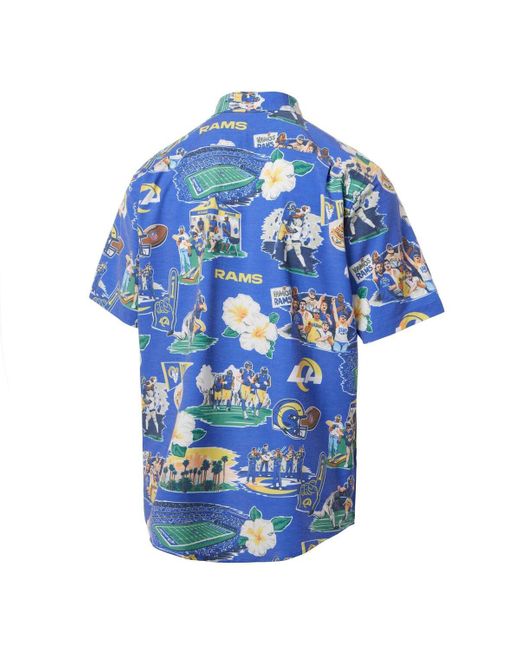 Reyn Spooner Blue Los Angeles Rams Scenic Button-down Shirt for men
