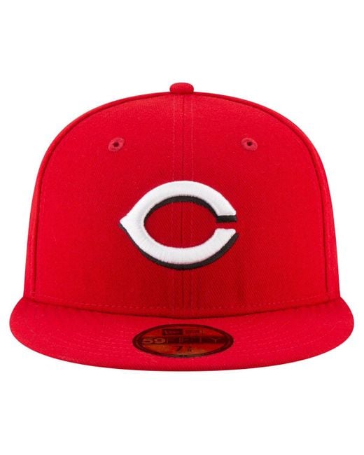 KTZ Red Elly De La Cruz Cincinnati S 2025 Player's Weekend 59fifty Fitted Hat for men