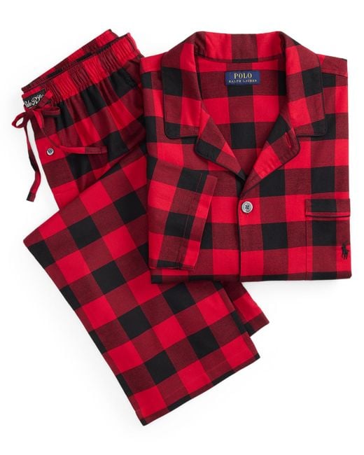 Polo Ralph Lauren Red 2-piece Buffalo Check Sleepwear Set for men