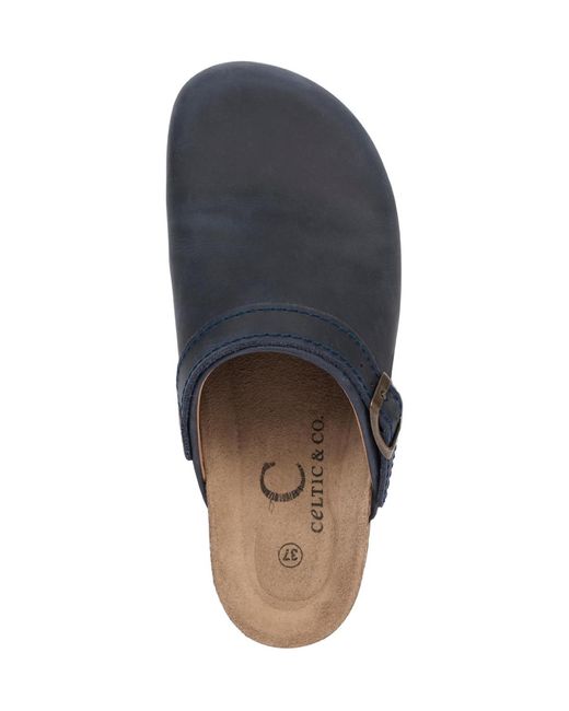 Celtic & Co. Blue Strap Detail Clog