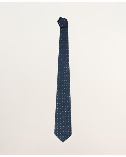 Mango Blue Silk Patterned Tie for men