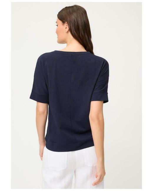 Olsen Blue Relaxed Solid T-shirt