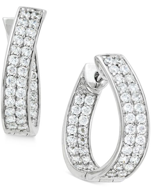 Huge Diamond Hoop Earrings Huge Diamond Hoop Earrings