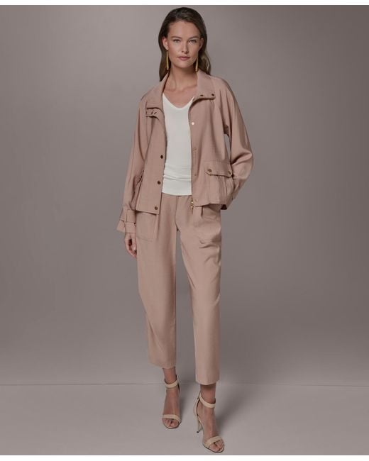 Donna Karan Brown Collared Neck Jacket