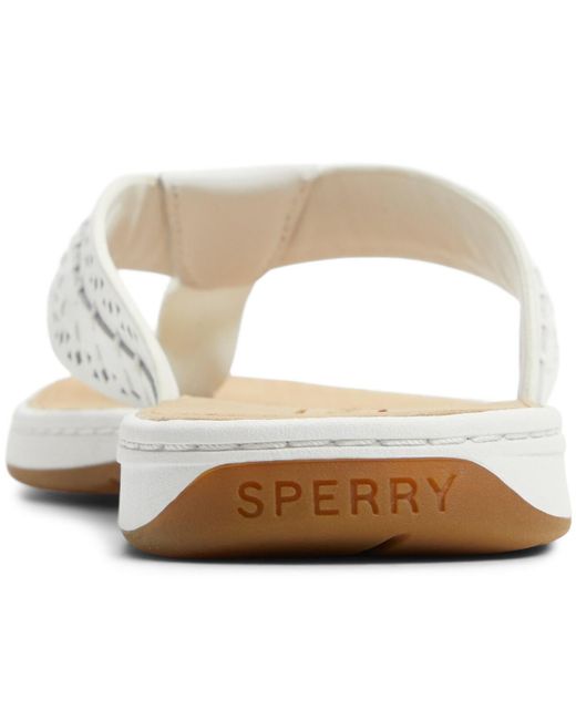 Sperry Top-Sider White Sea Fish Flip Flop Sandals