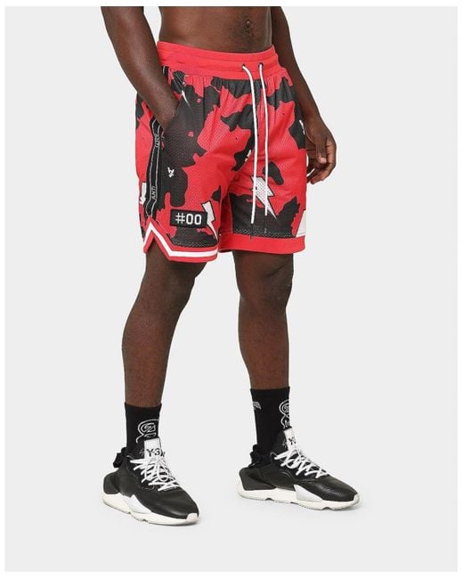 The Anti Order Red Storm Camo Basketball Shorts for men