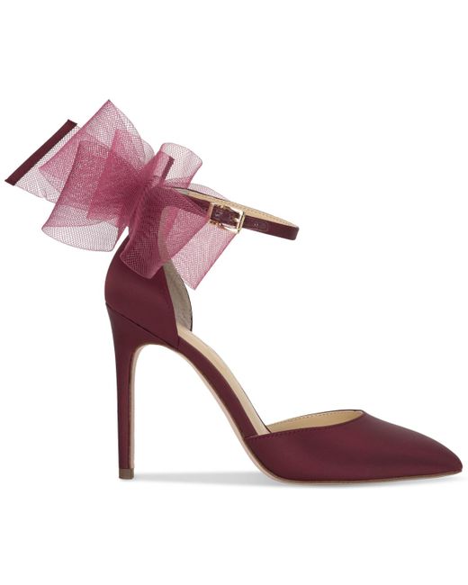 Jessica Simpson Pink Phindies Bow Ankle-strap Pumps
