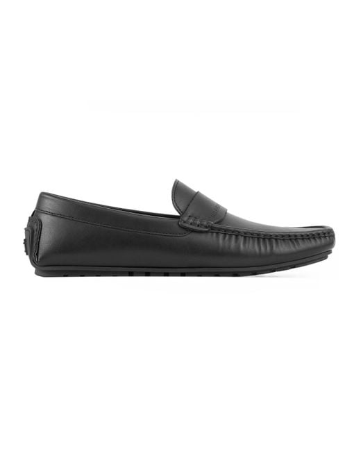Tommy Hilfiger Black Ruven Driving Style Loafers for men