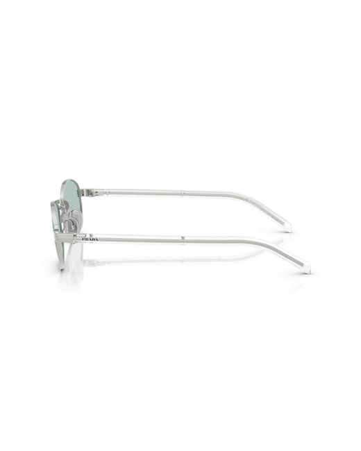 Prada Metallic Oval Sunglasses