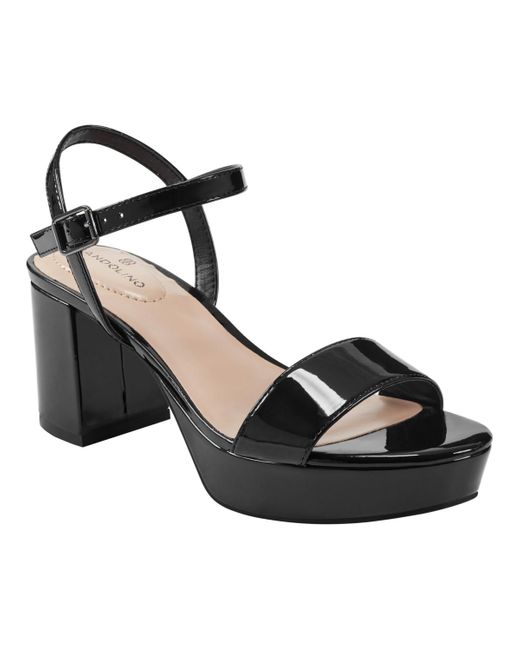 Bandolino Black Pennie Platform Block Heel Dress Sandals