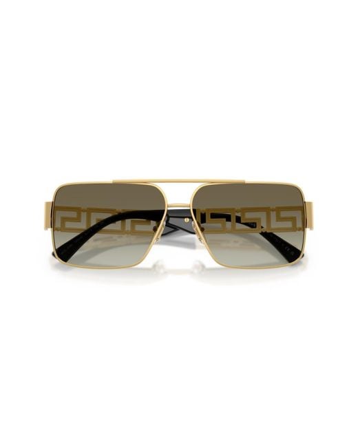 Versace Natural Rectangular Sunglasses for men
