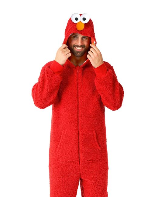 Opposuits Red Official Elmo Union Suit for men