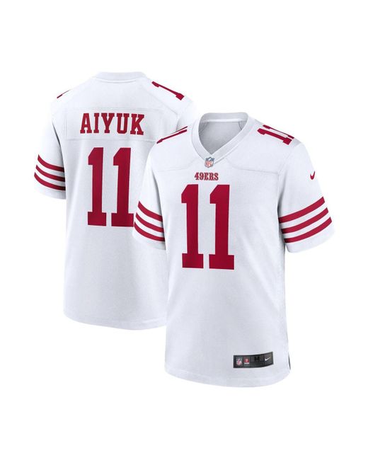 Nike Satin Brandon Aiyuk White San Francisco 49ers Player Game Jersey
