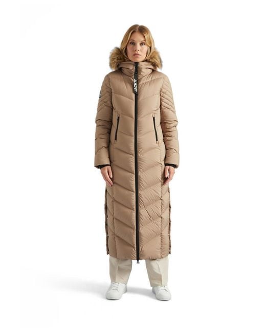 Jacket Natural High Neck Maxi Puffer Coat