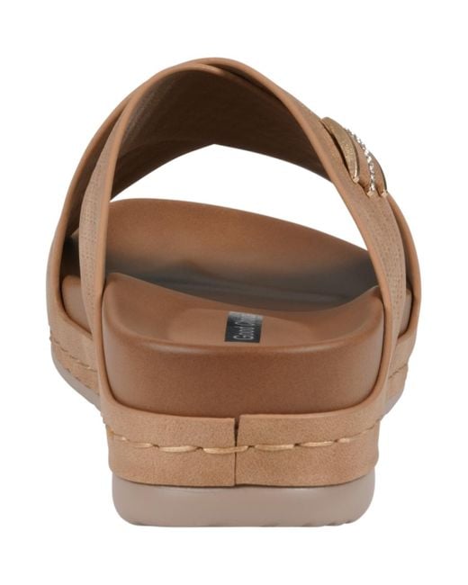 Gc Shoes Brown Carter Slip-on Wedge Sandals
